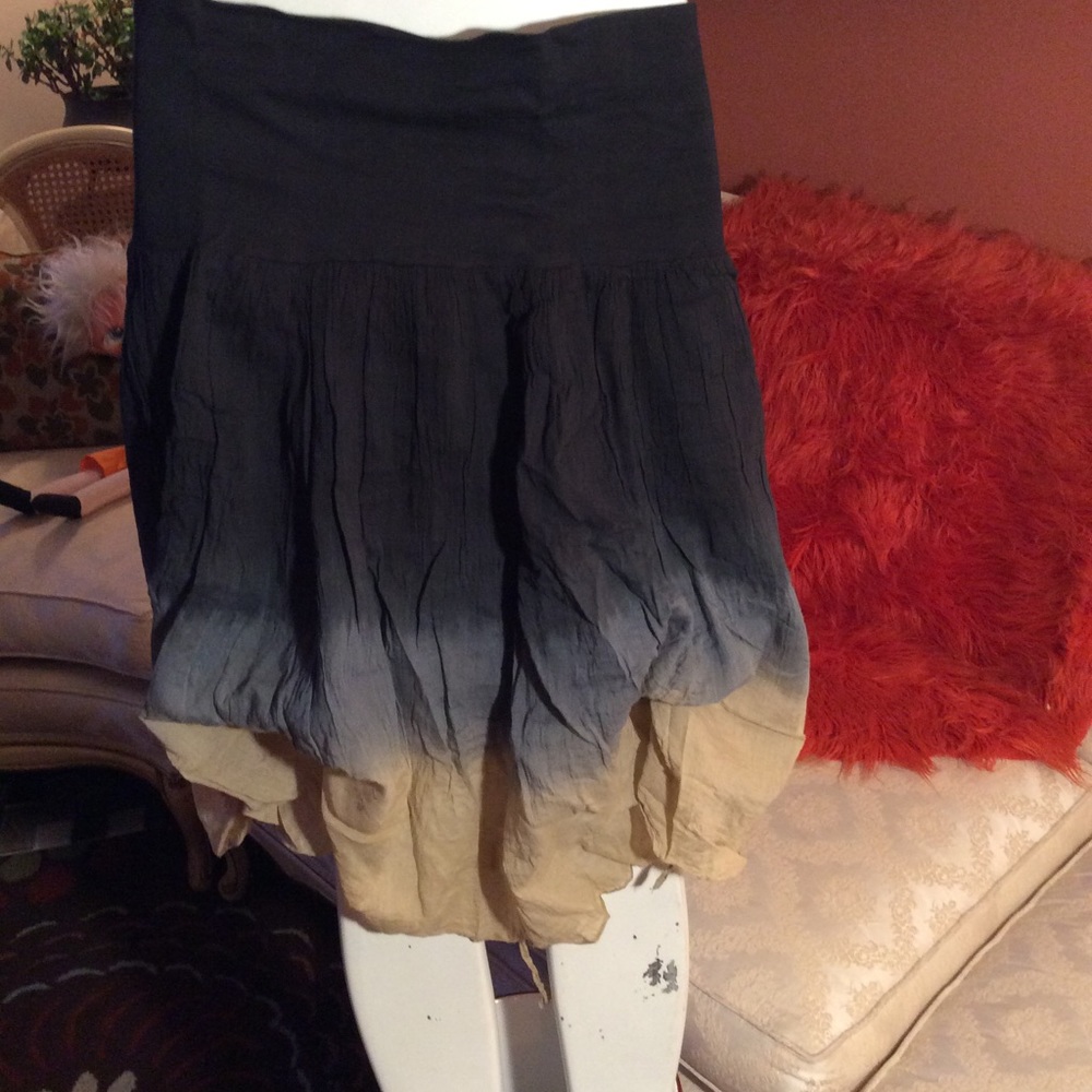 Boho tie-Up Ombré Skirt - Picture 2 of 3